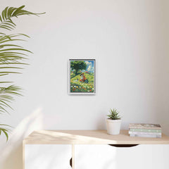 Matte Canvas, Vertical Framed (White)