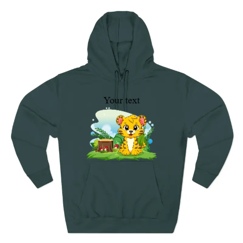 Three-Panel Fleece Hoodie
