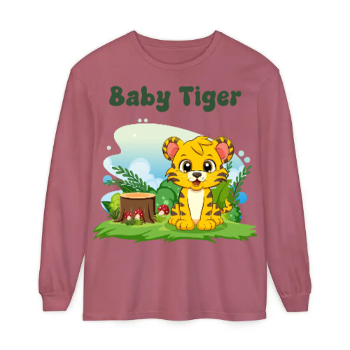 Unisex Garment-dyed Long Sleeve T-Shirt