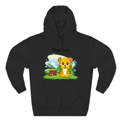 Three-Panel Fleece Hoodie