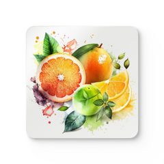 Hardboard Coasters with Cork Bottom (Set of 4)