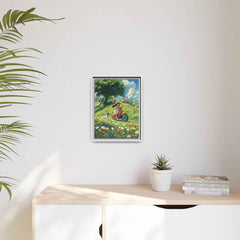 Matte Canvas, Vertical Framed (White)