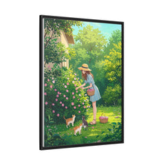 Matte Canvas, Vertical Framed (Black)