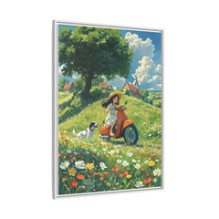 Matte Canvas, Vertical Framed (White)