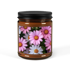 Scented Soy Candle (Multi-Size, Amber Jar) 9oz