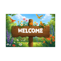 Horizontal Plastic Yard Sign (18″ x 12″/36″ x 24″)